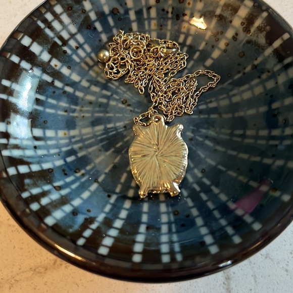 Owl Necklace Gold-tone Crystal Eyed - Picture 3 of 9